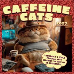 Caffeine Cats 2027 12 X 24 Inch (Hanging) Monthly Square Wall Calendar Plastic-Free Animal Crankers (ISBN: 9798330714711)