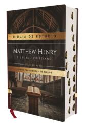 RVR, Biblia de estudio Matthew Henry y legado cristiano, Tapa dura, Interior a dos colores, con Indice, Comfort Print (ISBN: 9788419779120)