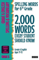 Spelling Words for 6th Grade - STP Books (ISBN: 9781912956326)