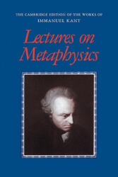 Lectures on Metaphysics - Immanuel KantKarl AmeriksSteve Naragon (ISBN: 9780521000765)