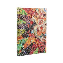 2027 Gaudi's Sun (Gaudi's Mosaics) Midi 12-Month Hardcover Dayplanner (Wrap Closure) Horizontal (ISBN: 9780349719221)