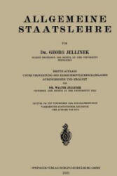 Allgemeine Staatslehre - Georg Jellinek, Walter Jellinek (ISBN: 9783662428221)