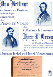 DUO BRILLANT EN FORME FANTASIE SUR DES AIRS HONGROISE POUR PIANO ET VIOLON (ISBN: 9786330267924)