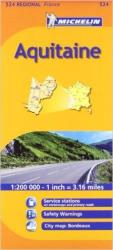 524. Aquitaine térkép Michelin 1: 200 000 (ISBN: 9782067135321)
