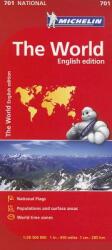 701. Világ országai térkép Michelin Politikai Világtérkép hajtogatott 1: 28 500 000 (ISBN: 9782067170360)