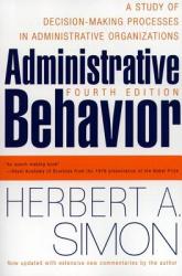 Administrative Behavior 4th Edition (ISBN: 9780684835822)
