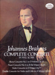 Johannes Brahms: Complete Concerti - partitúra (ISBN: 9780486241708)