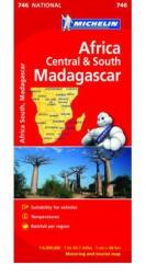 746. Dél-Afrika térkép, Africa Central & South, Madagascar térkép Michelin 1: 4 000 000 (2012)