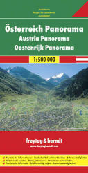 Ausztria panoráma térképe, 1: 500 000 Freytag térkép AK 1PAN (ISBN: 9783707904406)