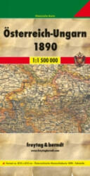 Osztrák-Magyar Monarchia térkép antik 1890, 1: 1 500 000 hajtott Freytag térkép MON 1890 (ISBN: 9783707912722)