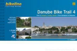 4. Danube Bike Trail kerékpáros atlasz Duna menti kerékpárút térkép Esterbauer 1: 75 000 Duna kerékpáros térkép (ISBN: 9783850002967)