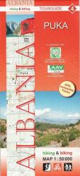 Albánia térkép 4. rész, Albánia kerékpáros térkép Puka turista térkép Huber 1: 50 000 (ISBN: 9783943752106)