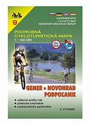 PCM 9. Gemer, Novohrad, Podpolanie kerékpáros térkép 1: 100 000 VKÚ 9 (ISBN: 8586003321349)