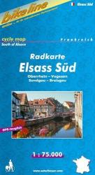 Elzász Dél kerékpáros térkép Elsass Süd Esterbauer 1: 75 000 (ISBN: 9783850001144)