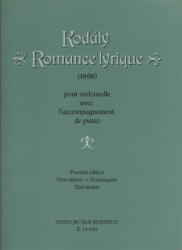 ROMANCE LYRIQUE POUR VIOLONCELLE AVEC PIANO PREMIERE ÉDITION (ISBN: 9786300157408)