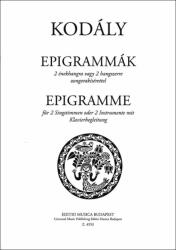 EPIGRAMMÁK 2 ÉNEKHANGRA VAGY 2 HANGSZERRE ZONGORAKÍSÉRETTEL (ISBN: 9786300185173)