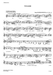 VOCALISE TRANSCRIPTION POUR CLARINETTE ET PIANO PAR KOCSIS ZOLTÁN (ISBN: 9786390204136)