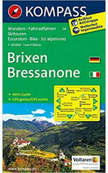 56. Brixen/Bressanone, D/I turista térkép Kompass (ISBN: 9783850261517)