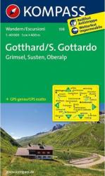 108. Gotthard turista térkép Kompass 1: 50 000 (ISBN: 9783850269650)