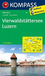 116. Vierwaldstattersee turista térkép Kompass 1: 50 000 Luzern turista térkép (ISBN: 9783850269681)