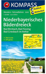 0200. Niederbayerisches Bäderdreieck, 1: 25 000 turista térkép Kompass (ISBN: 9783850264037)