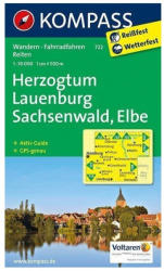 722. Herzogtum Lauenburg, Sachsenwald, Elbe turista térkép Kompass (ISBN: 9783850264358)