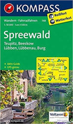 748. Spreewald, Teupitz, Beeskow, Lübben, Lübbenau, Burg turista térkép Kompass (ISBN: 9783850264136)
