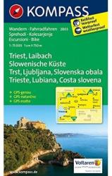 2803. Triest, Laibach turista térkép Kompass 1: 75 000 (ISBN: 9783850268929)