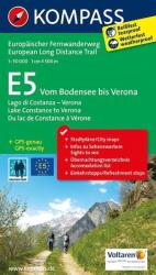 2558. E5 Bodensee bis Verona, D/E túrakalauz angol nyelven (ISBN: 9783850269728)