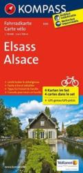 3501. Elsass, 4teiliges Set kerékpáros térkép 1: 70 000 Fahrradkarten (ISBN: 9783850269612)