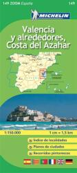 149. Valencia y alrededores térkép Michelin 1: 150 000 (ISBN: 9782067140684)