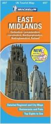 607. East Midlands térkép Michelin 1: 400 000 (ISBN: 9782067143432)