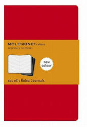 Moleskine Ruled Cahier L - Red Cover (3 Set) - Moleskine (ISBN: 9788862931014)