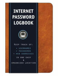 Internet Password Logbook (Cognac Leatherette) - Editors of Rock Point (ISBN: 9781631061943)