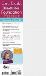 Carol Doak's Legal Size Foundation Paper - Carol Doak (ISBN: 9781607054184)