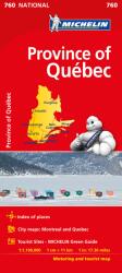 760. Quebec térkép Michelin 1: 1 100 000 (ISBN: 9782067211919)
