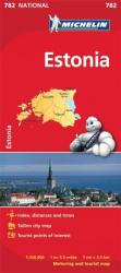 782. Észtország térkép Michelin 1: 350 000 Estonia térkép (ISBN: 9782067173880)