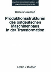 Produktionsstrukturen Des Ostdeutschen Maschinenbaus in Der Transformation - Barbara Ostendorf (ISBN: 9783810020031)