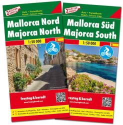 Mallorca térkép, Mallorca észak és dél Mallorca autós és kerékpáros térkép 1: 50 000 Freytag 2016 (ISBN: 9783707916553)