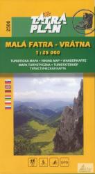 2506. Malá Fatra, Vrátna turista térkép Tatraplan 1: 25 000 (ISBN: 9788089134458)