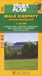5023. Malé Karpaty Mts. Around Bratislava turista térkép Tatraplan 1: 50 000 Kis-Kárpátok térkép (ISBN: 9788089349067)