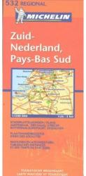 532. Pays-Bas Sud térkép Michelin 1: 200 000 (ISBN: 9782061007754)