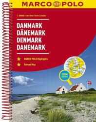 Dánia térkép, Dánia atlasz Marco Polo 1: 200 000 (ISBN: 9783829736824)