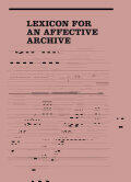 Lexicon for an Affective Archive (ISBN: 9781783207787)