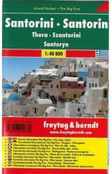 Santorini Island térkép Freytag 1: 40 000 Pocket Szantorini térkép (ISBN: 9783707910780)