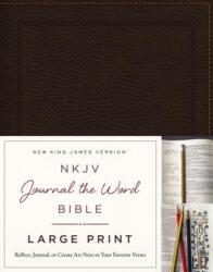 NKJV, Journal the Word Bible, Large Print, Bonded Leather, Brown, Red Letter - Thomas Nelson (ISBN: 9780718090890)