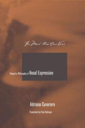 For More than One Voice - Adriana Cavarero (ISBN: 9780804749558)