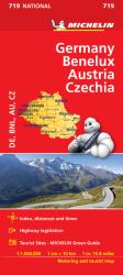 719. Németország, Benelux, Ausztria, Csehország térkép Michelin 1: 1 000 000 (ISBN: 9782067219854)