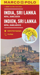 India Sri Lanka Nepal Bangladesh Marco Polo Map (ISBN: 9783829739443)