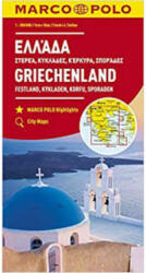 Görögország térkép, Görögország autós térkép Marco Polo 1: 800e (ISBN: 9783829738293)